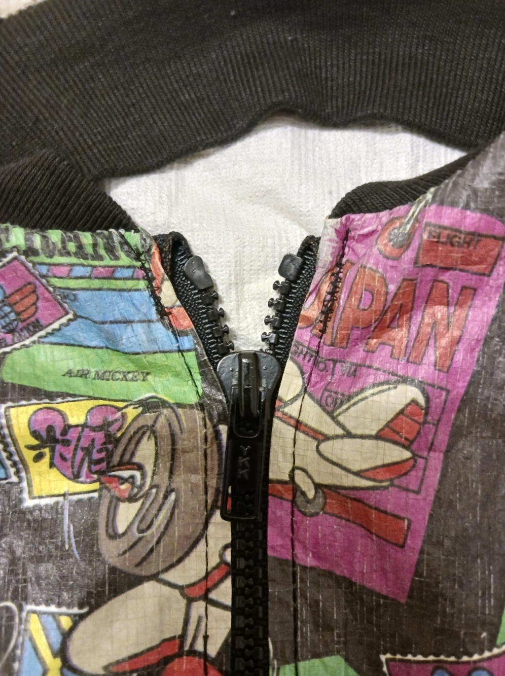 Disney Originals Vtg- Y2k Tyvek World Mickey Jacket USA Size MED - Picture 5 of 10